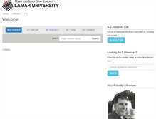 Tablet Screenshot of libguides.lamar.edu